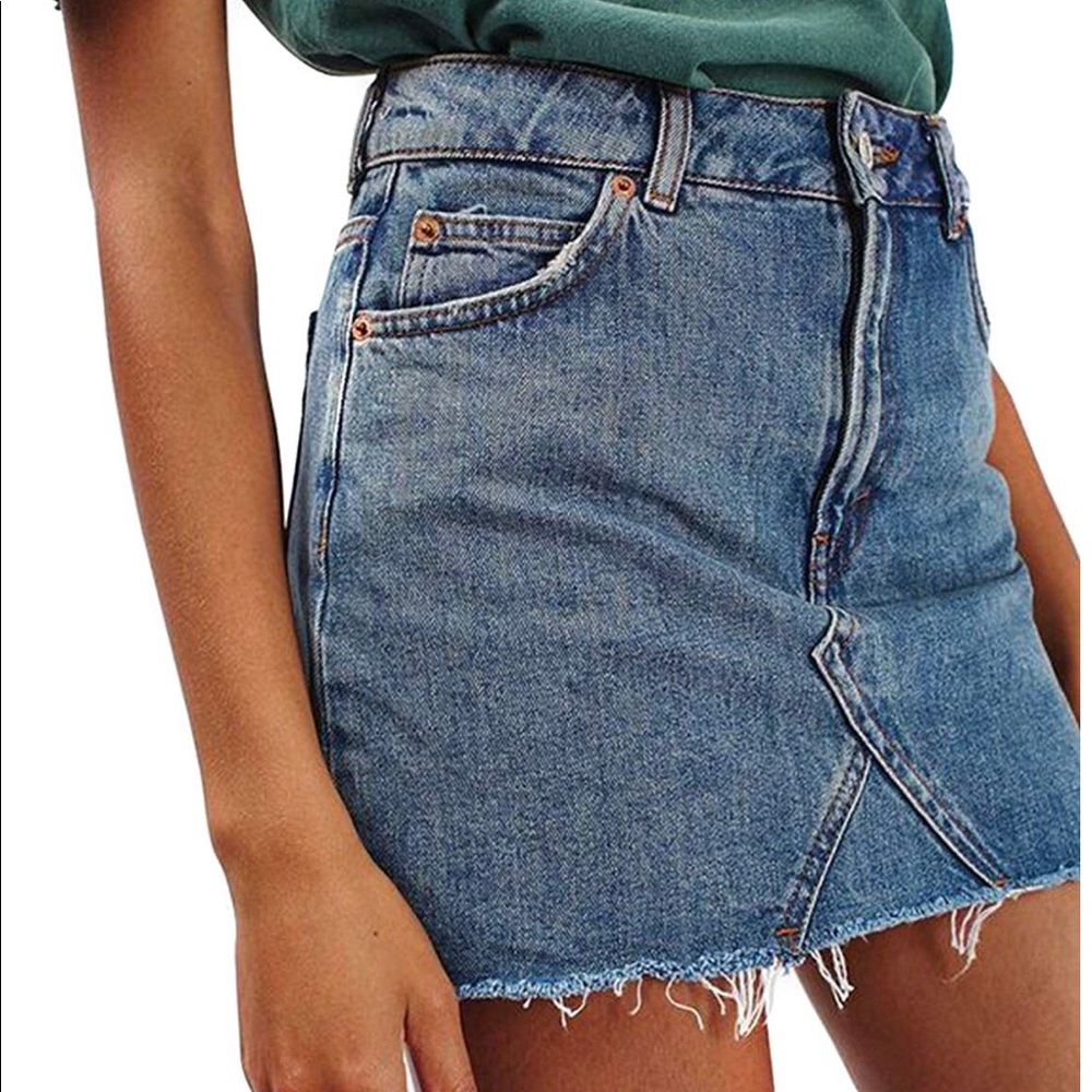 Denim mini skirt